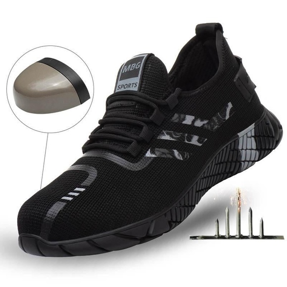 Men's Safety Shoes Steel Toe Work Sneakers  Lightweight - Picture 8 of 11